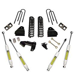 Suspension Lift, Coil Springs, Spacer, Shocks, 4 in. Front, 2.5 in. Rear, Ford, Kit