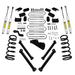 Suspension Lift, Coil Spring, Spacer, Shocks, 4 in. Front, 2.5 in. Rear, Dodge, Ram, Kit