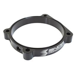 Throttle Body Spacer, Billet Aluminum, Black Anodized, GM Truck, Each