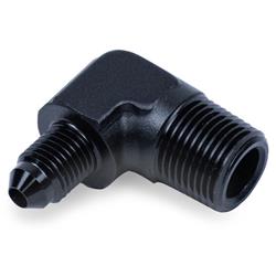 Fittings, Water-Methanol Accessory 3/8 NPT to 4AN Elbow, Water Methanol Methanol Resistant Fitting, Black, Each