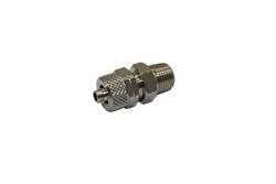 Fitting, Adapter, Adapter, Straight, Brass, Nickel Plated, 1/8 in. NPT, 1/4 in., Each