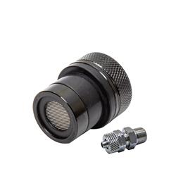 Bung, Windshield Washer Reservoir Bung with Quick Connect Fitting, Aluminum, Black Anodized, Each