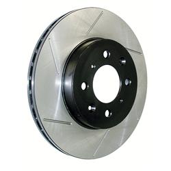 Brake Rotor, Iron, Black E-Coat, Slotted, Passenger Side, Front, Volkswagen, Each