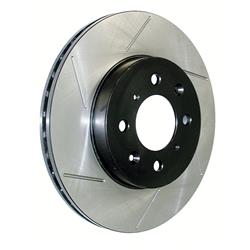Brake Rotor, Slotted, Black E-Coat, Driver Side Front, Acura®, Honda®, Each