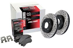 Disc Brakes, Brake Rotors, Cross Drilled/Slotted, Brake Pads, Front, Chrysler, Dodge, Kit
