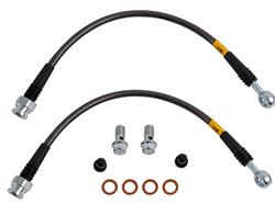 Brake Lines, Braided Stainless Steel, Front, Chevy, Pair