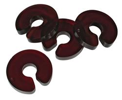 Bumper Spacers, Jounce, Disk Shape, Urethane, Red, 1.976 in. Diameter, 0.315 in. Height, Set of 4