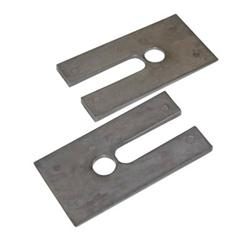 Axle Shims, Zinc, 3 Degree Taper, 2.0 in. Width, 4.375 in. Length, Set of 6