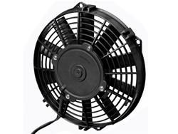 Fan, Spal, Electric, Single, 9.00 in. Diameter, 590 cfm, 12 V, Pusher, Black Plastic Shroud, Each