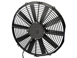 Fan, Spal, Electric, Single, 14.00 in. Diameter, 1,038 cfm, 12 V, Pusher, Black Plastic Shroud, Each