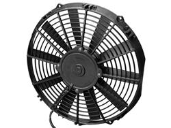 Fan, Spal, Electric, Single, 12.00 in. Diameter, 861 cfm, 12 V, Pusher, Black Plastic Shroud, Each