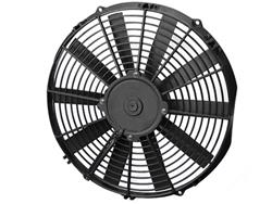 Fan, Spal, Electric, Single, 13.00 in. Diameter, 1,032 cfm, 12 V, Puller, Black Plastic Shroud, Each