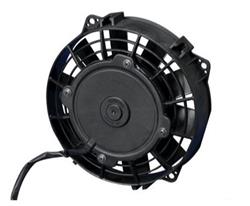 Fan, Spal, Electric, Single, 6.50 in. Diameter, 325 cfm, 12 V, Puller, Black Plastic Shroud, Each