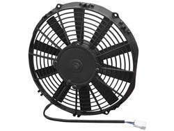 Fan, Spal, Electric, Single, 11.00 in. Diameter, 962 cfm, 12 V, Puller, Black Plastic Shroud, Each