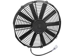 Fan, Spal, Electric, Single, 14.00 in. Diameter, 1,274 cfm, 12 V, Puller, Black Plastic Shroud, Each