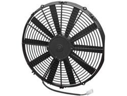 Fan, Spal, Electric, Single, 16.00 in. Diameter, 1,604 cfm, 12 V, Puller, Black Plastic Shroud, Each