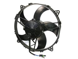 Fan, Spal, Electric, Single, 11.00 in. Diameter, 1,310 cfm, 12 V, Puller, Black Plastic Shroud, Each