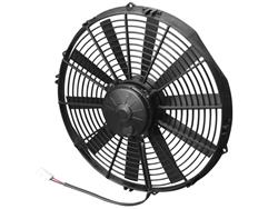 Fan, Spal, Electric, Single, 14.00 in. Diameter, 1,623 cfm, 12 V, Puller, Black Plastic Shroud, Each