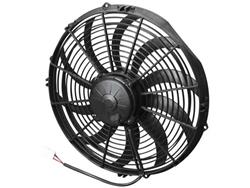 Fan, Spal, Electric, Single, 14.00 in. Diameter, 1,864 cfm, 12 V, Puller, Black Plastic Shroud, Each