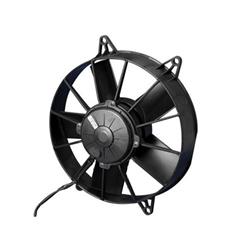 Fan, Spal, Electric, Single, 10.00 in. Diameter, 1,103 cfm, 12 V, Puller, Black Plastic Shroud, Each