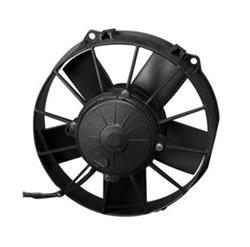 Fan, Spal, Electric, Single, 9.00 in. Diameter, 755 cfm, 12 V, Puller, Black Plastic Shroud, Each