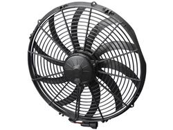 Fan, Spal, Electric, Single, 16.00 in. Diameter, 2,500 cfm, 12 V, Puller, Black Plastic Shroud, Each