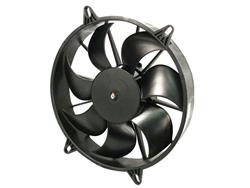 Fan, Spal, Electric, Single, 11.00 in. Diameter, 1,463 cfm, 12 V, Puller, Black Plastic Shroud, Each