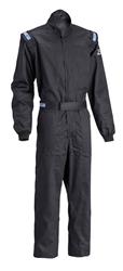 Driving Suit, Racing, One-piece, One Layer, Fire-Retardant Cotton, Black, SFI 3.2A/1, Men's 2X-Small, Each