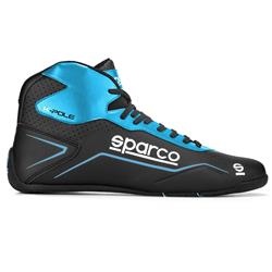 Driving Shoes & Boots, K-Pole Driving Shoes, Mid-top, Microfiber Outer, Black/Blue, Natural Rubber Outer Sole, European Shoe Size 36, Pair