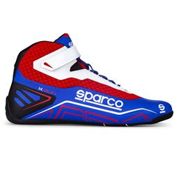 Driving Shoes & Boots, K-Run Driving Shoes, Mid-top, Microfiber Outer, Blue/Red, Natural Rubber Outer Sole, European Shoe Size 44, Pair