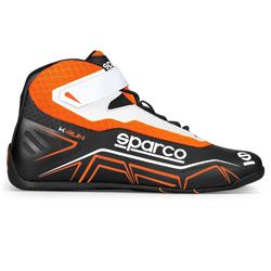 Driving Shoes & Boots, K-Run Driving Shoes, Mid-top, Microfiber Outer, Black/Orange, Natural Rubber Outer Sole, European Shoe Size 34, Pair