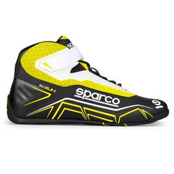 Driving Shoes & Boots, K-Run Driving Shoes, Mid-top, Microfiber Outer, Black/Yellow, Natural Rubber Outer Sole, European Shoe Size 32, Pair