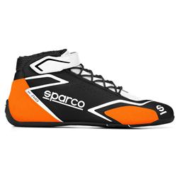 Driving Shoes & Boots, K-Skid Driving Shoes, Mid-top, Leather Outer, Black/Orange, Natural Rubber Outer Sole, European Shoe Size 40, Pair