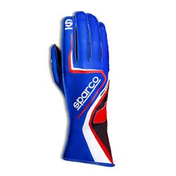 Driving Gloves, Record Karting Gloves, One Layer, Synthetic, Blue/Red, Large, Pair