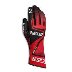 Driving Gloves, Rush Karting Gloves, One Layer, Polyamide/Cotton, Red/Black, Youth Medium, Pair