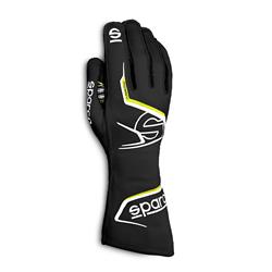 Driving Gloves, Arrow K Karting Gloves, One Layer, Polyamide, Black/Yellow, Small, Pair