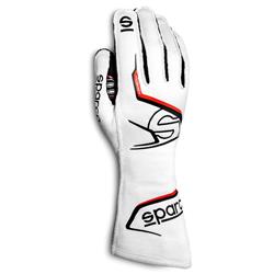 Driving Gloves, Arrow K Karting Gloves, One Layer, Polyamide, White/Black, Large, Pair