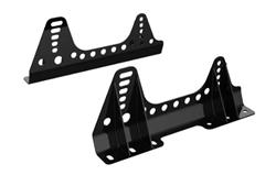 Seat Bracket, Powdercoated Black, Steel, Fits Side Mount Master Seats, Pair