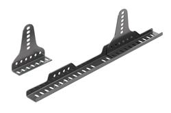 Seat Bracket, Adjustable, Powdercoated Black, Steel, Fits Side Mount Seats, Pair