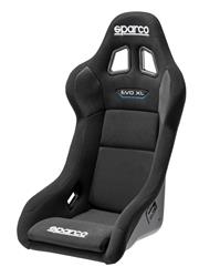 Racing Seat, EVO XL QRT, Highback Bucket, Fiberglass, Black Cloth Cover, Each