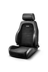 Bucket Seat, GT Street Seats, Synthetic Leather, Suede Insert, Black, Black Stitching, Each