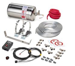 Fire Suppression Systems, 4.25L AFFF Electrical FIA Fire Extinguishers, Polished Stainless Steel Bottle, Discharge Line, FIA-Approved, Kit