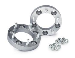 Wheel Spacers, 0.630 in. Thickness, Aluminum, Natural, M14 x 1.5 Thread Size, 5 x 130mm Bolt Circle, Porsche, Pair