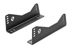 Seat Brackets, Side Mounts, Fixed Mount Style, Aluminum, Black Powdercoated, Pair