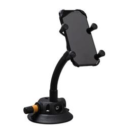 Mobile and Media Device Mounting Accessories, Flex-X Phone Mount, Black, Vacuum Mount, Single Cup, 7 in. Flex Arm, for 3.25 in. Wide Device, Each