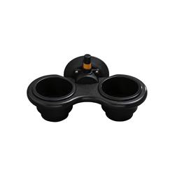 Cup Holders, 2-cup Holder, Plastic, Black, 6 in. Vacuum Cup, Vertical Mounting, fits Most Size Bottles and Cans, Each