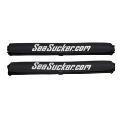 Roof Rack Accessories, Rack Pads, Wraparound Style, Acrylic Fabric, 20 in. Long, Elastic Cord Ties, Black, Fade/Stain Resistant, Pair