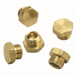 BOWL PLUG THREADED BRASS (5PK)