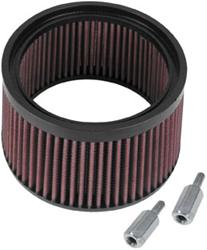 Air Filter, Stealth, High-Flow, 1 in. Taller, Round, Cotton Gauze, Red, Harley-Davidson®, Kit