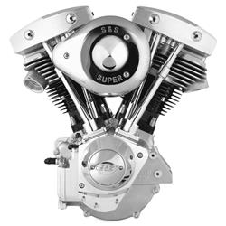 Complete Engine, SH-Series, Alternator Style, 93 in., 585 Cam, Super E Carb, Natural/Black Finish, Polished Covers, Harley-Davidson®, Shovelhead, Each